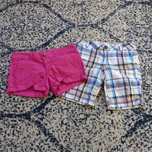 American Eagle Aeropostale shorts size 4 short burmuda summer spring pink blue